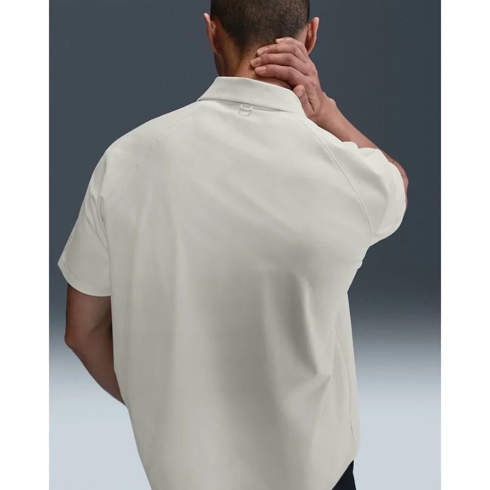 Nike 24.7 Perfect Stretch‎ Men's S Dri-FIT Top Short Sleeve HQ6958-133 Bone NEW